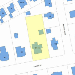 151 Lincoln St, Newton MA  02461-1501 plot plan