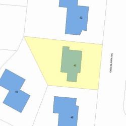 46 Greenlawn Ave, Newton MA  02459-1714 plot plan