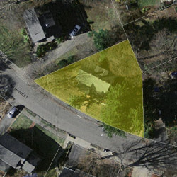 189 Bellevue St, Newton MA  02458-1812 aerial view