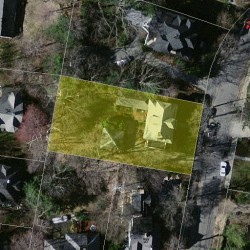 51 Devon Rd, Newton MA  02459-1649 aerial view