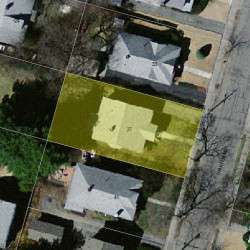 37 Thaxter Rd, Newton MA  02460-1230 aerial view