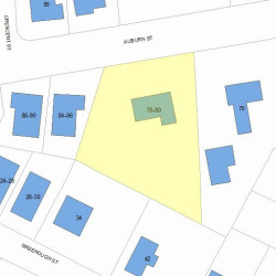 78 Auburn St, Newton MA  02466-2502 plot plan