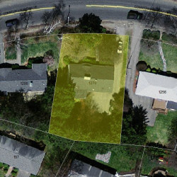 1270 Commonwealth Ave, Newton MA  02465-2911 aerial view