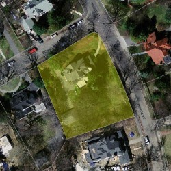 43 Prince St, Newton MA  02465-2610 aerial view