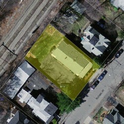 87 Floral St, Newton MA 02461-1543 aerial view