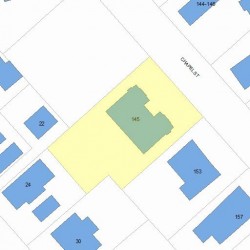 145 Chapel St, Newton MA  02458-1307 plot plan