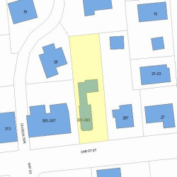 303 Cabot St, Newton MA 02460-2268 plot plan
