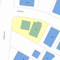 3 Milton Ave, Newton MA  02465-1033 plot plan