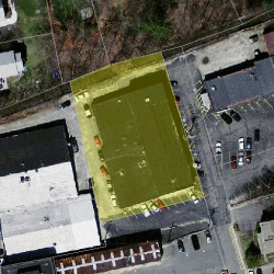 25 Kempton Pl, Newton MA 02465-2106 aerial view