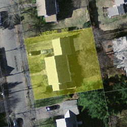 18 Sheldon Rd, Newton MA  02459-2738 aerial view