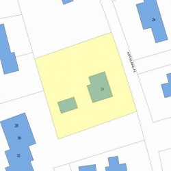 31 Rockland Pl, Newton MA  02464-1214 plot plan