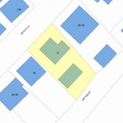 28 Middle St, Newton MA 02458-1320 plot plan
