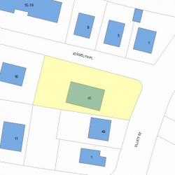 45 Elliot St, Newton MA  02461-1606 plot plan