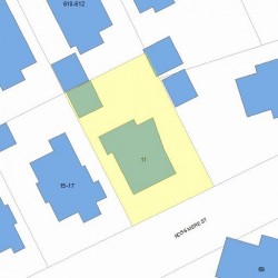 11 Rossmere St, Newton MA  02460-1527 plot plan