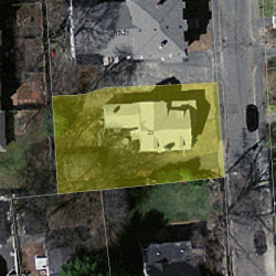 23 Park Pl, Newton MA  02460-1910 aerial view