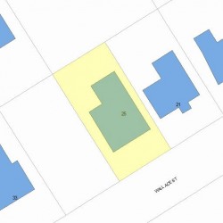 25 Wallace St, Newton MA 02461-1921 plot plan