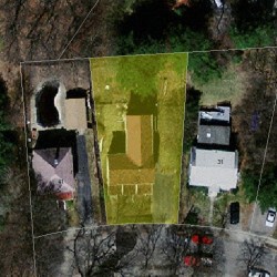 37 Champa St, Newton MA  02464-1224 aerial view