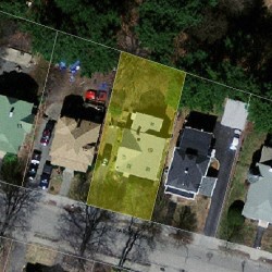19 Warwick Rd, Newton MA  02465-1723 aerial view