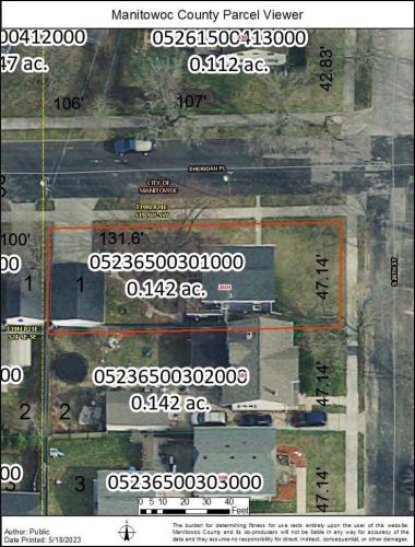 2603 Sheridan Pl, Manitowoc WI  54220-3751 exterior