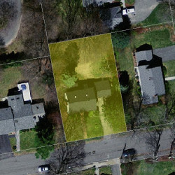 9 Regent St, Newton MA  02465-2719 aerial view