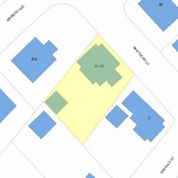 83 Hawthorn St, Newton MA 02458-1235 plot plan