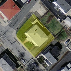 84 Hawthorn St, Newton MA  02458-1236 aerial view