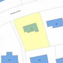 54 Shornecliffe Rd, Newton MA  02458-2438 plot plan