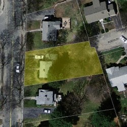 46 Cherry St, Newton MA  02465-1237 aerial view
