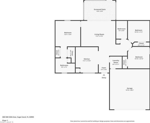 305 25th Ave, Cape Coral FL  33993-7577 exterior