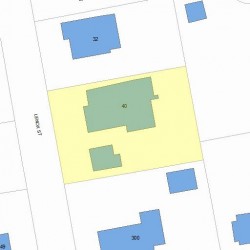 40 Lenox St, Newton MA 02465-2717 plot plan