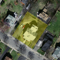 71 Pine St, Newton MA  02466-1115 aerial view