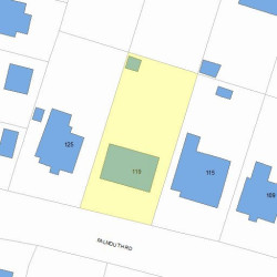 119 Falmouth Rd, Newton MA  02465-1134 plot plan