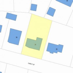 31 Cabot St, Newton MA  02458-2501 plot plan