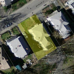 54 Jefferson St, Newton MA  02458-1743 aerial view