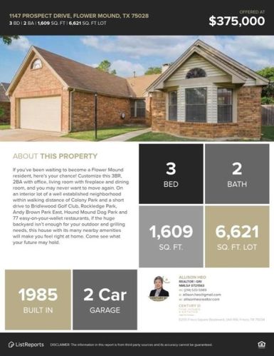 1147 Prospect Dr, Lewisville TX  75028-2549 exterior