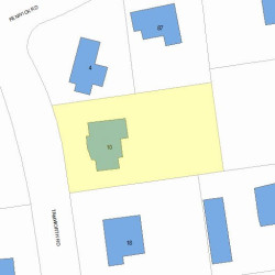 10 Tamworth Rd, Newton MA  02468-2220 plot plan