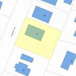 86 Falmouth Rd, Newton MA 02465-1127 plot plan