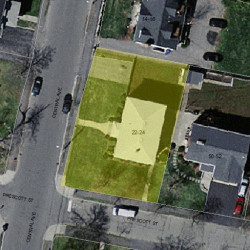 24 Central Ave, Newton MA  02460-1707 aerial view