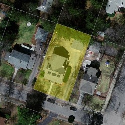 72 Plainfield St, Newton MA 02468-1618 aerial view