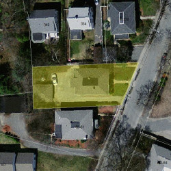 57 Rowe St, Newton MA  02466-1524 aerial view