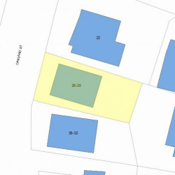 26 Oakland St, Newton MA  02458-1801 plot plan