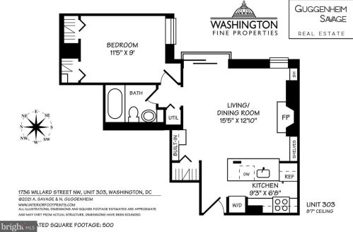 1736 Willard St, Washington DC  20009-1777 exterior