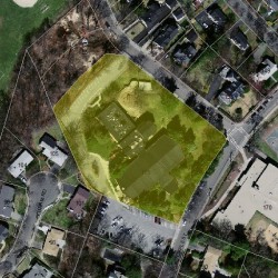 175 Temple St, Newton MA  02465-2399 aerial view