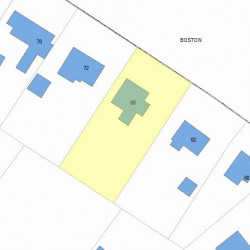 68 Beacon St, Newton MA  02459 plot plan