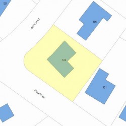 124 Cotton St, Newton MA 02458-2624 plot plan