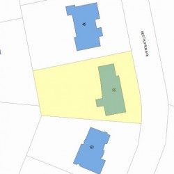 55 Beethoven Ave, Newton MA  02468-1732 plot plan