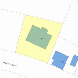 107 Newtonville Ave, Newton MA  02458-1851 plot plan