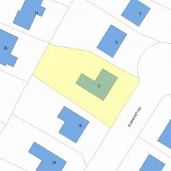 12 Elmhurst Rd, Newton MA  02458-2207 plot plan