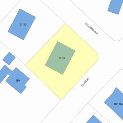 37 Columbia Ave, Newton MA  02464-1226 plot plan