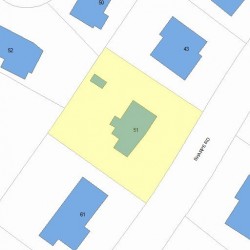 51 Sharpe Rd, Newton MA  02459-3032 plot plan